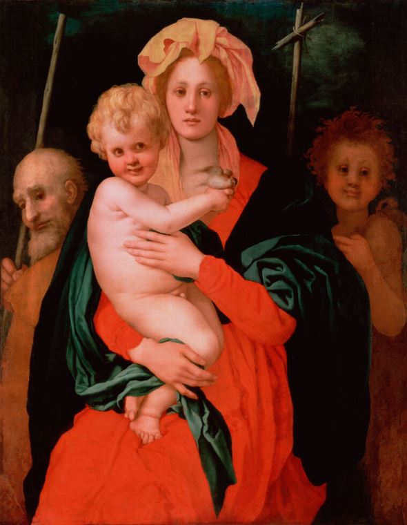 Купить и печать на заказ Репродукции картин Мадонна с Младенцем, святыми Иосифом и Иоанном Крестителем