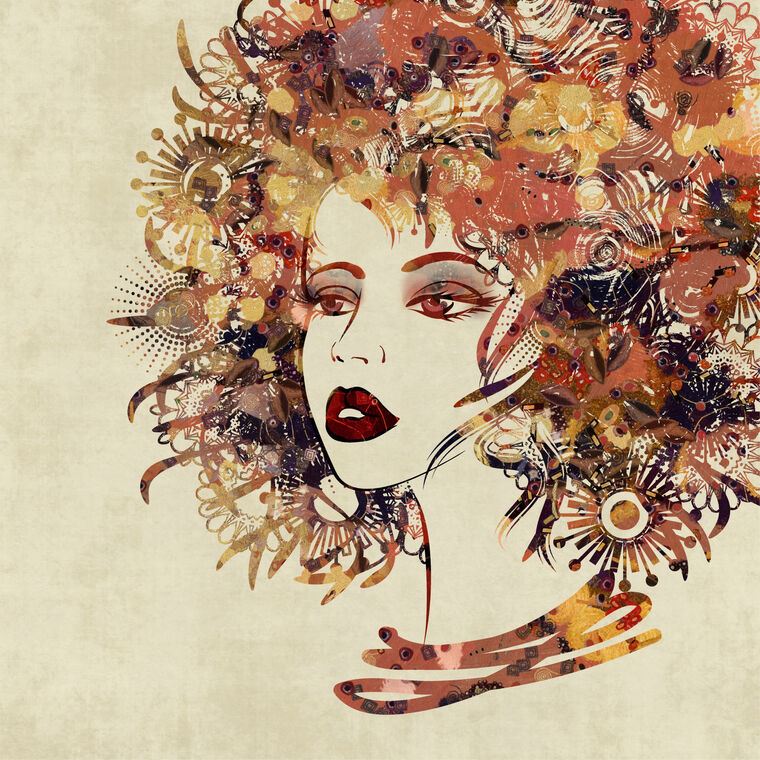 Купить и печать на заказ Репродукции картин Портрет девушки с цветочными волосами