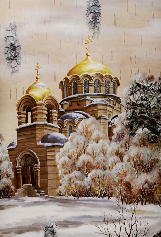 Купить и печать на заказ Репродукции картин Собор Александра Невского в Новосибирске