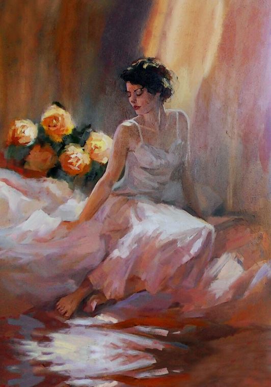 Paintings A series of romantic women's образ_5
