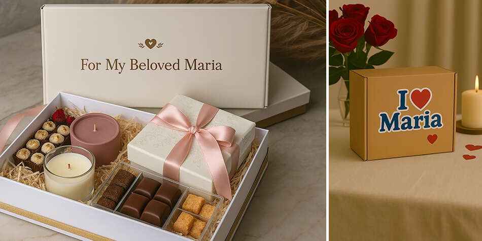 Брендирование упаковки наклейками uf dtf