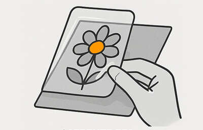 5. Приложите наклейку к поверхности