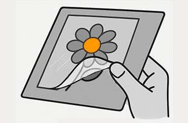 7. Удалите монтажную пленку