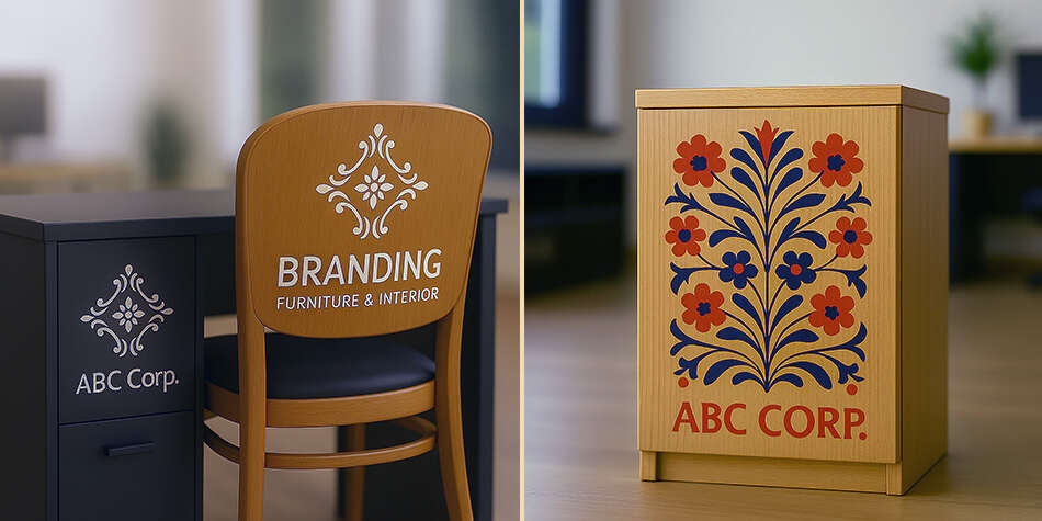 Наклейки uf dtf на элементы интерьера