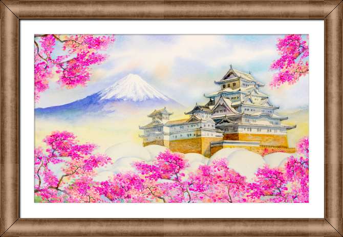 Купить и печать на заказ Картины на холсте Замок Химедзи
