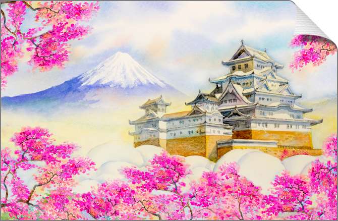 Купить и печать на заказ Картины на холсте Замок Химедзи