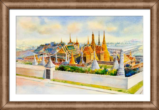 Купить и печать на заказ Картины на холсте Королевский дворец Ват Пхра Кео