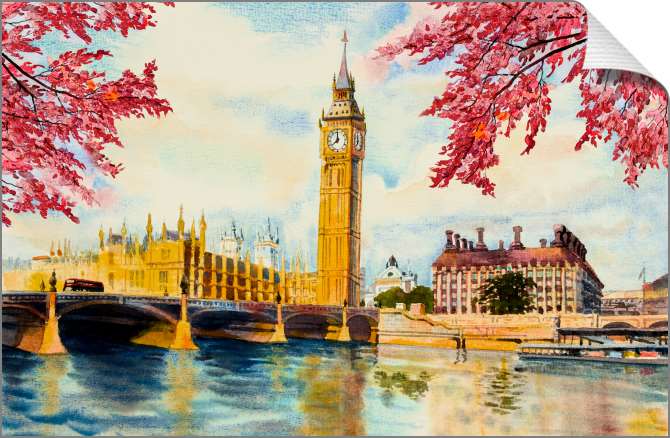 Купить и печать на заказ Картины на холсте Часовая башня Биг-Бен