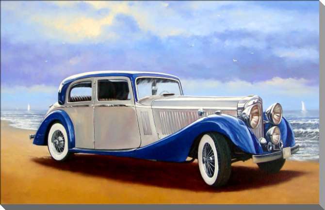 Купить и печать на заказ Картины на пластике, пеноркартоне Винтажный автомобиль