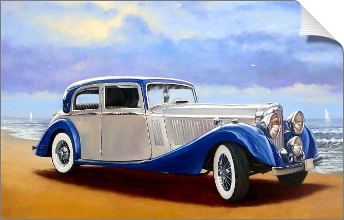 Купить и печать на заказ Картины на холсте Винтажный автомобиль