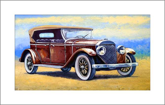 Купить и печать на заказ Картины, фото с паспарту Ретро автомобиль