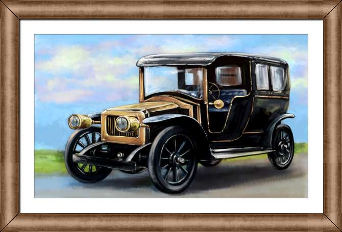 Купить и печать на заказ Картины на холсте Старинный автомобиль