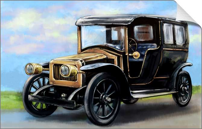 Купить и печать на заказ Картины на холсте Старинный автомобиль