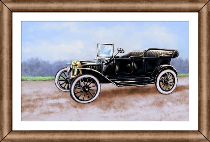 Купить и печать на заказ Картины на холсте Ретро кабриолет