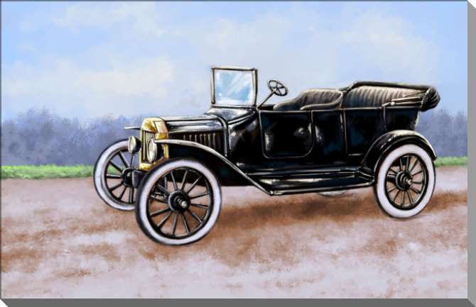 Купить и печать на заказ Картины на пластике, пеноркартоне Ретро кабриолет