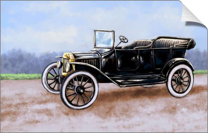 Купить и печать на заказ Картины на холсте Ретро кабриолет