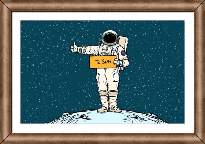 Купить и печать на заказ Картины на холсте Автостопом к солнцу