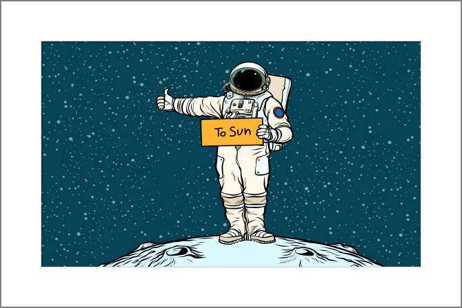 Купить и печать на заказ Картины, фото с паспарту Автостопом к солнцу