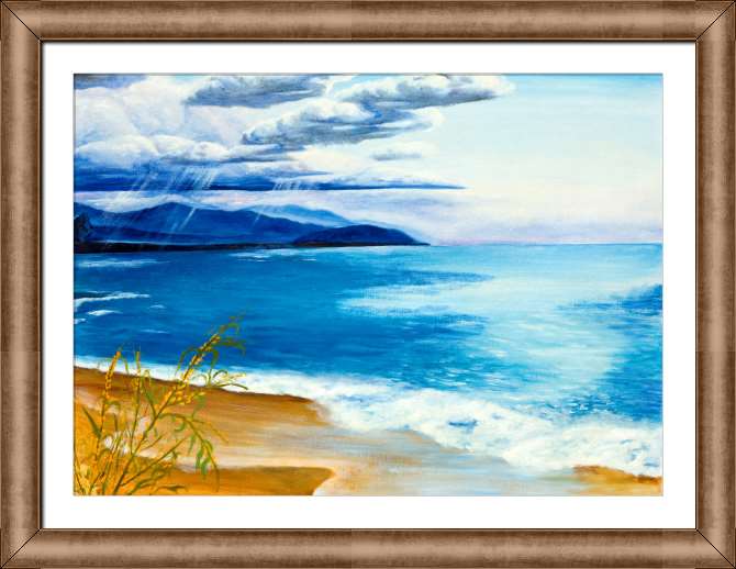 Купить и печать на заказ Картины на холсте Озеро перед бурей