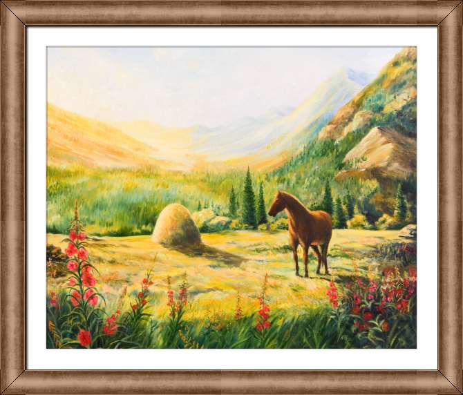 Купить и печать на заказ Картины на холсте Утро в горах