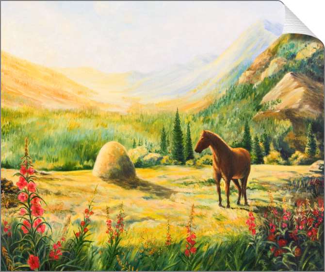 Купить и печать на заказ Картины на холсте Утро в горах