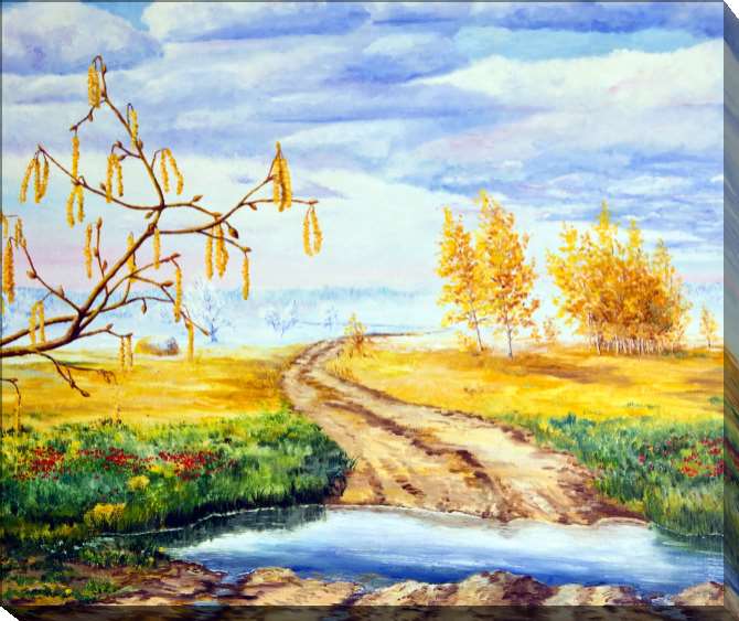 Paintings on canvas Series quiet природа_6