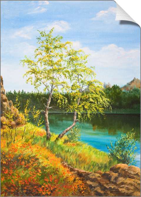 Купить и печать на заказ Картины на холсте Озёрный край