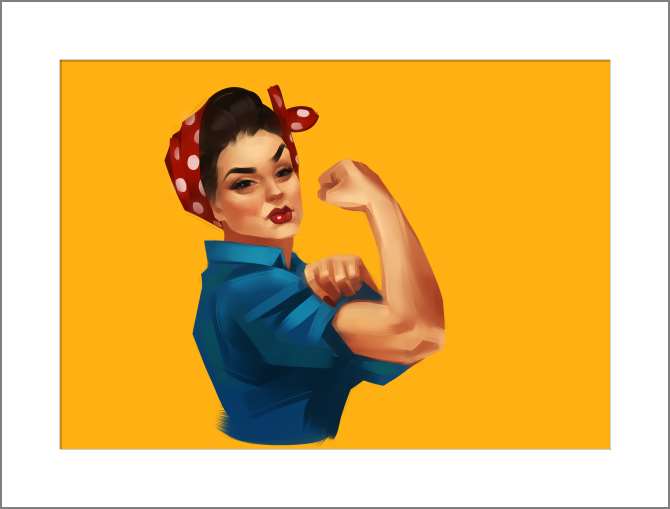 Купить и печать на заказ Картины, фото с паспарту Сила и красота