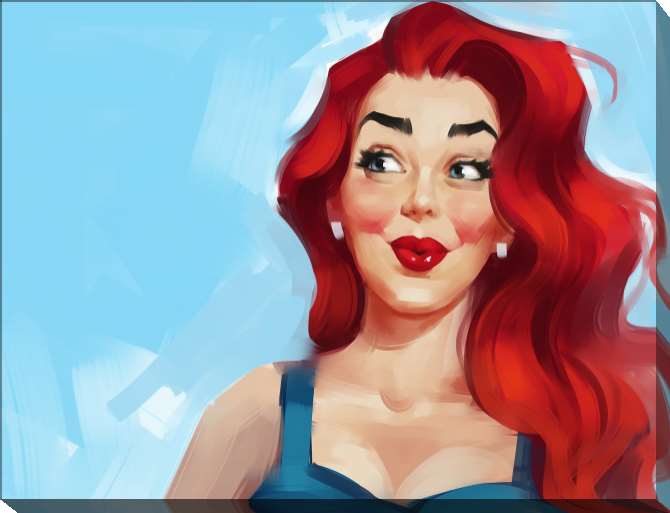 Paintings on canvas Series Girl Pin-Up_2