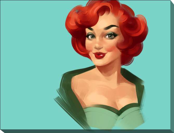 Paintings on canvas Series Girl Pin-Up_3
