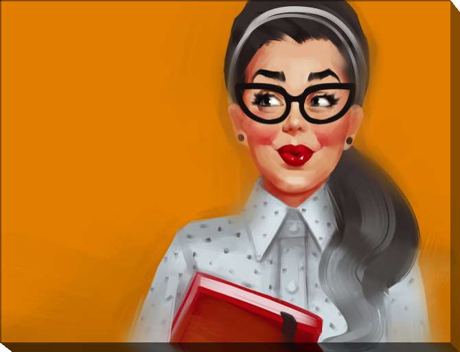 Paintings on canvas Series Girl Pin Up_4