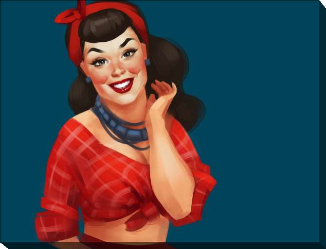 Paintings on canvas Series Girl Pin Up_5