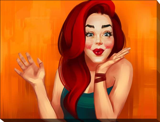 Paintings on canvas Series Girl Pin Up_6