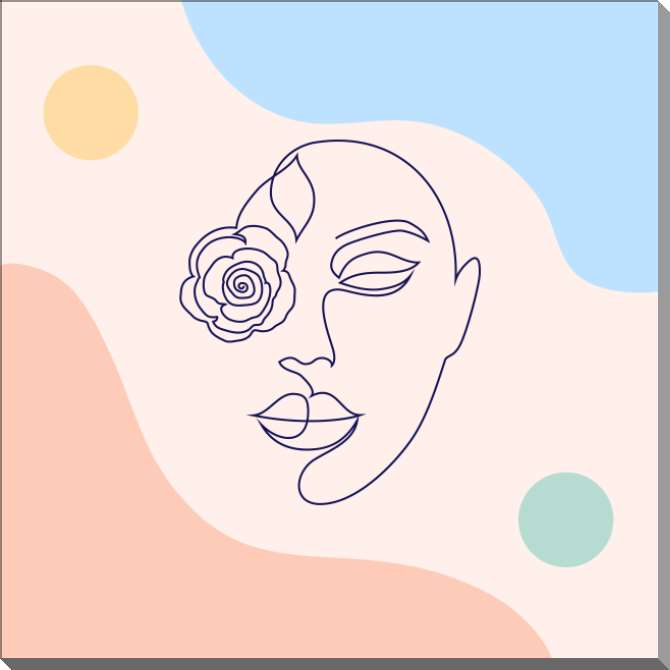 Купить и печать на заказ Картины на пластике, пеноркартоне Лицо с розой