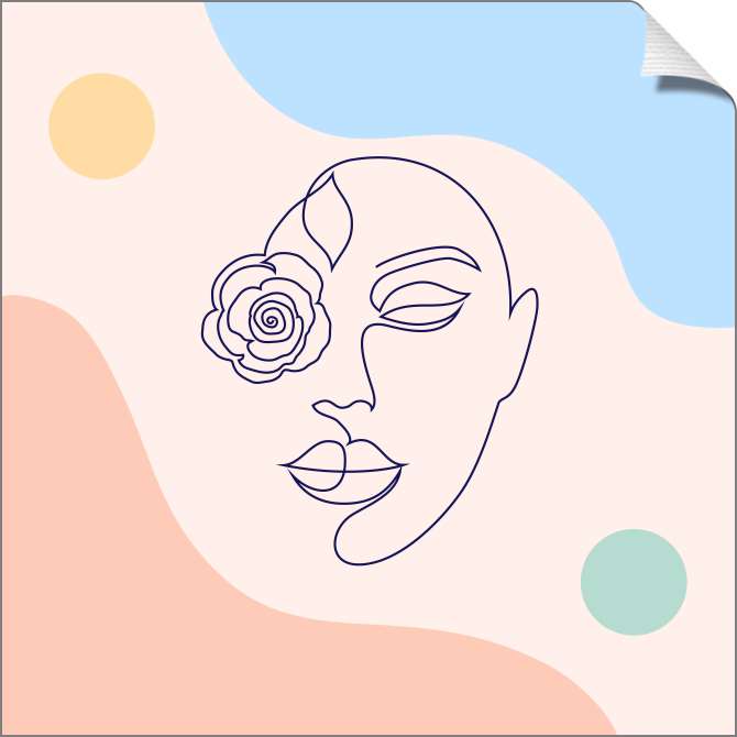 Купить и печать на заказ Картины на холсте Лицо с розой