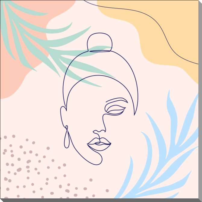 Купить и печать на заказ Картины на пластике, пеноркартоне Женщина с сережкой