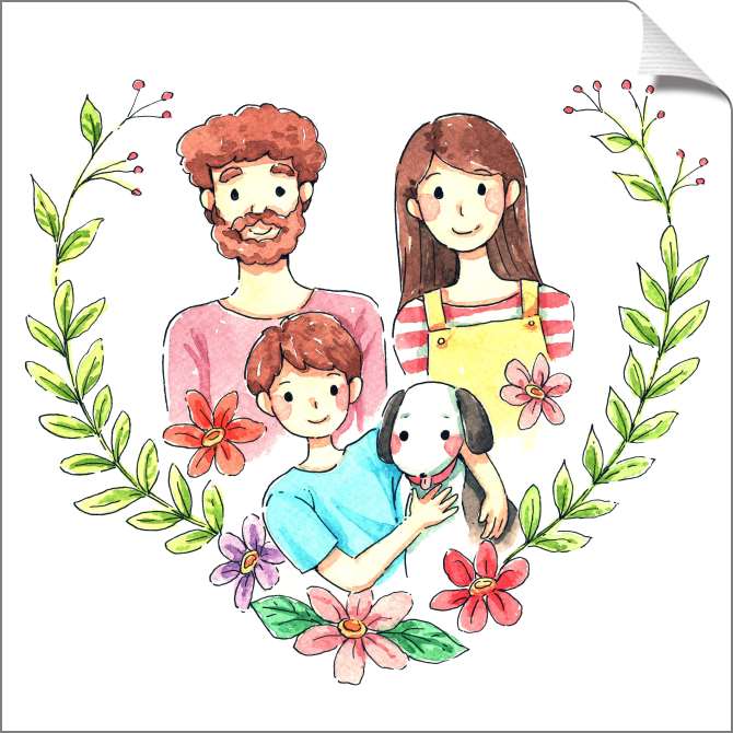Картины Семейная иллюстрация