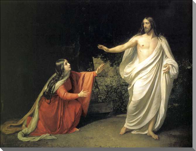 Картины на пластике, пеноркартоне Явление воскресшего Христа Марии Магдалине