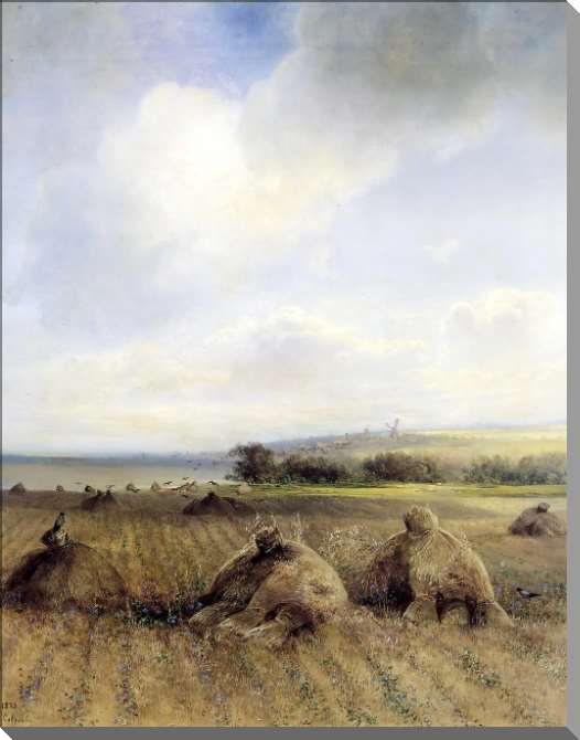 Картины на пластике, пеноркартоне К концу лета на Волге