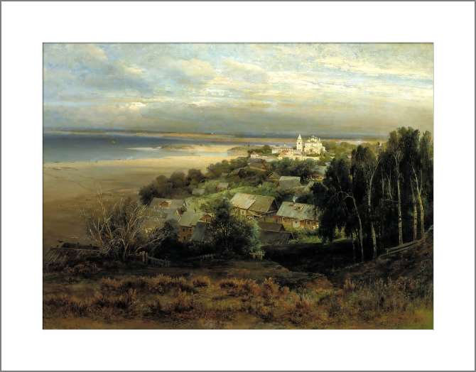 Картины, фото с паспарту Печерский монастырь под Нижним Новгородом