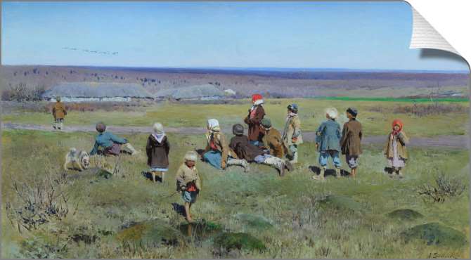 Картины на холсте Журавли летят