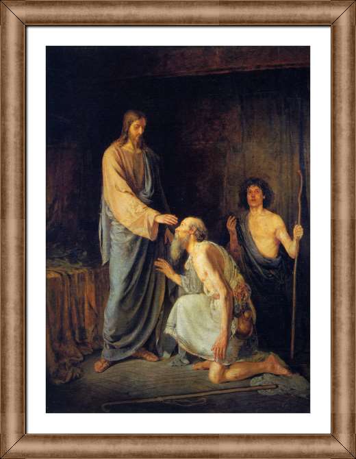 Картины на холсте Исцеление двух слепых