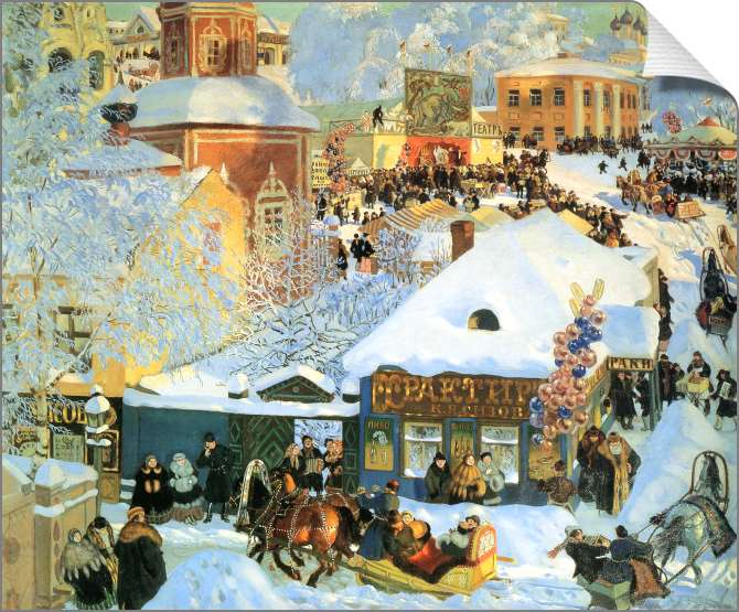 Картины на холсте Масленица (Масленичное катание)