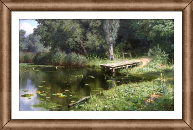 Картины на холсте Заросший пруд