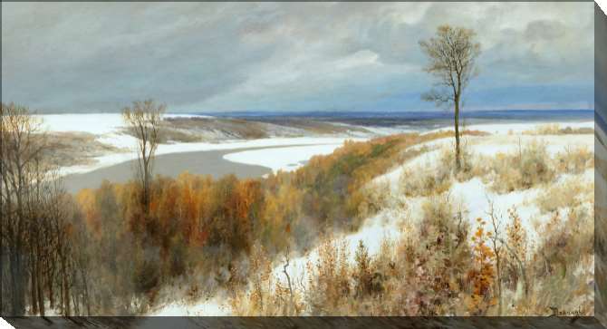 Paintings on canvas Early snow