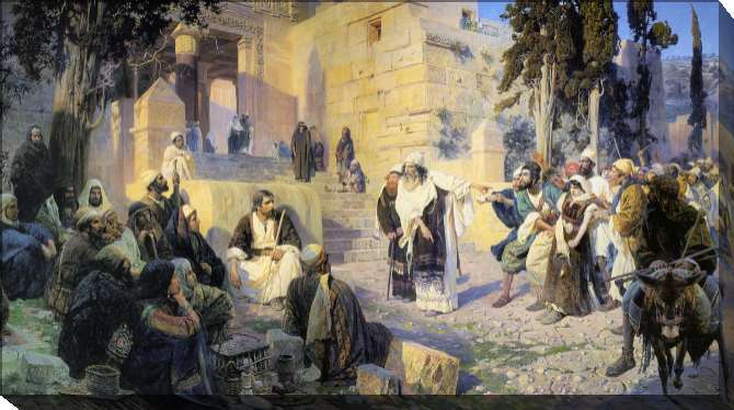 Paintings on canvas Christ and the Sinner