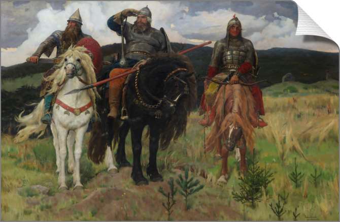 Картины на холсте Три богатыря