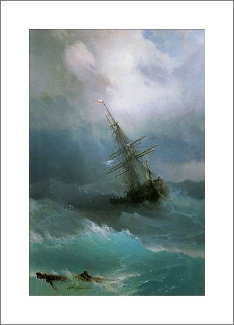 Картины, фото с паспарту Буря