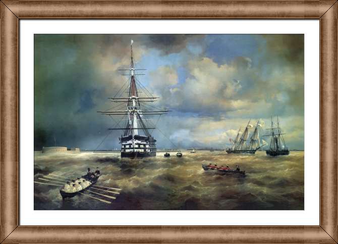 Картины на холсте Кронштадтский рейд