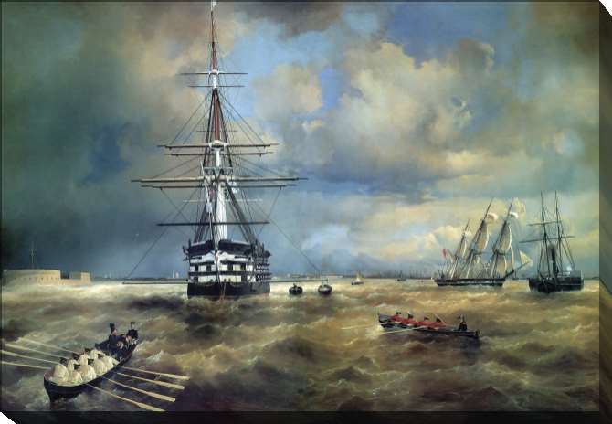 Paintings on canvas Kronstadt Raid
